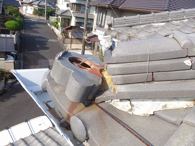 棟瓦の積み直し工事もお任せ